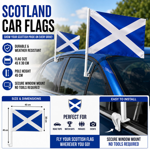Scotland car flag pack - flag,