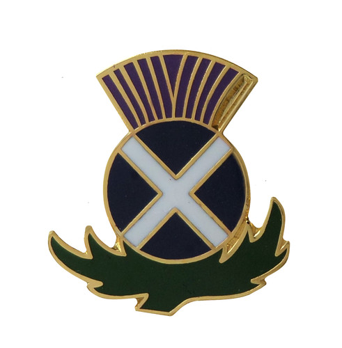 Scotland saltire thistle - scotland, pin